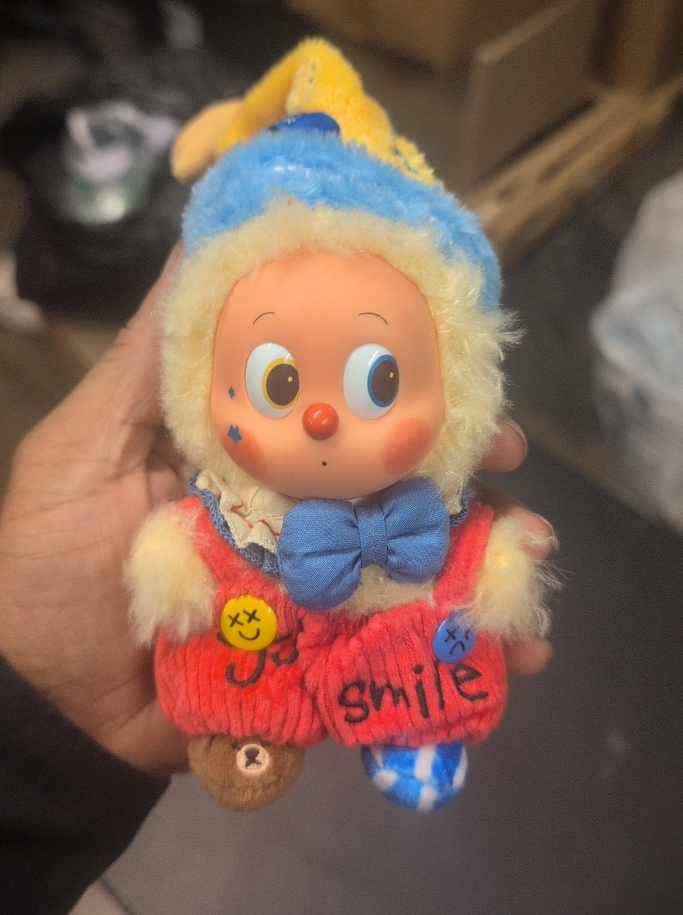 Pop Mart 'Why So Serious' series Vinyl Plush Pendant. 'Rainbow Jelly Bean'  NWOB